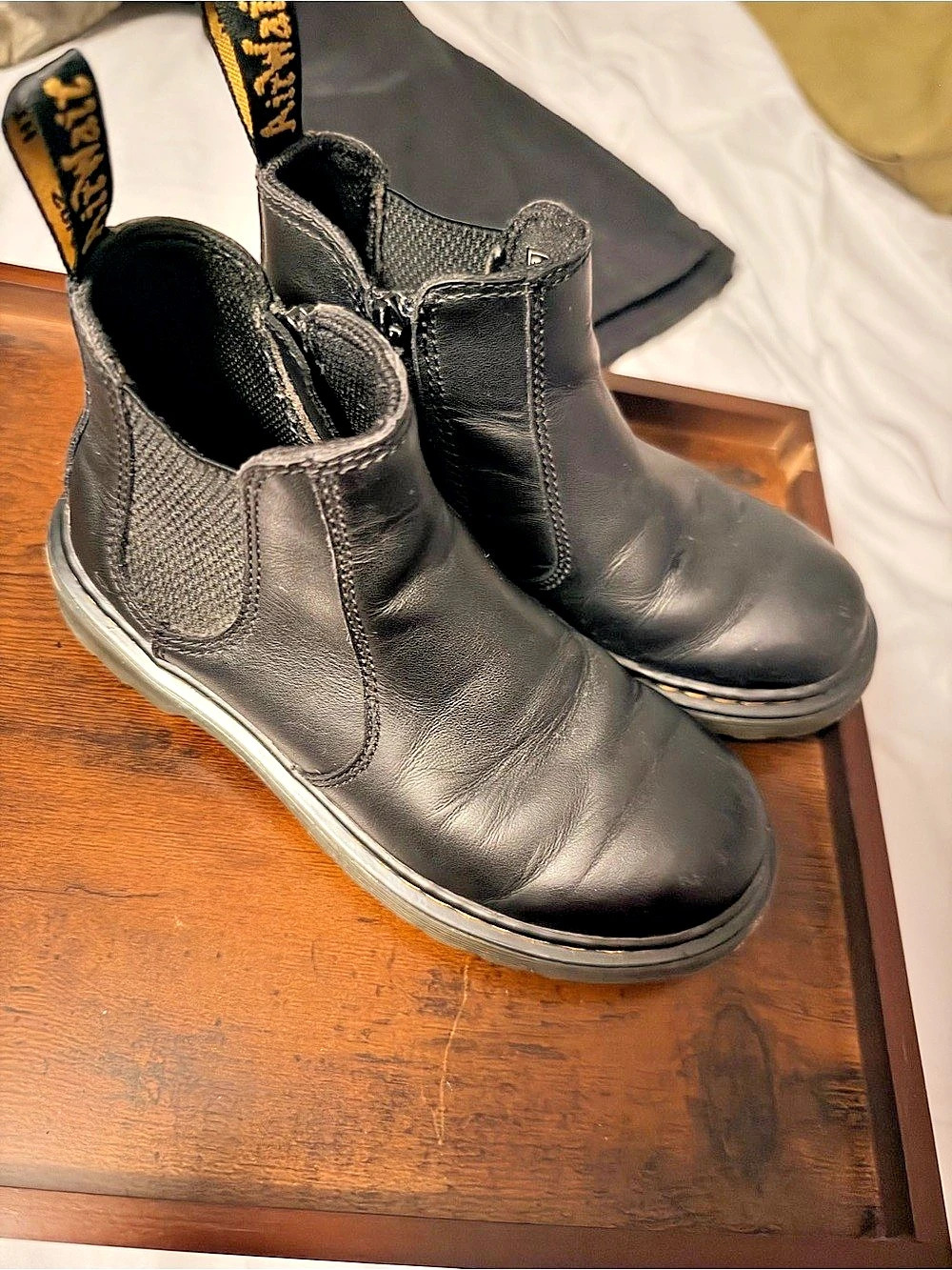 Dr. Martens 2976 Black Leather Chelsea Boots US 2